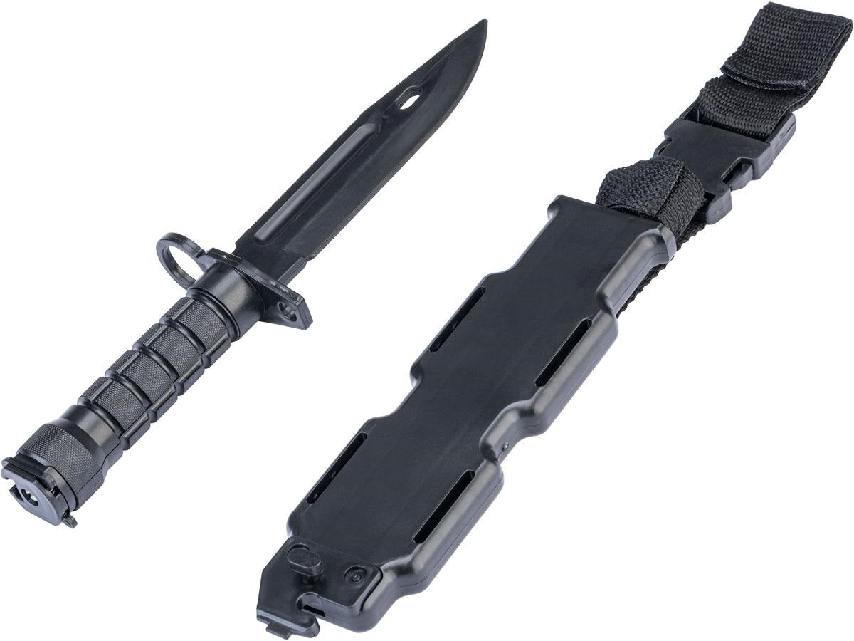 Matrix Airsoft Tactical Rubber Bayonet with Sheath & M4 / M16 QD Mount