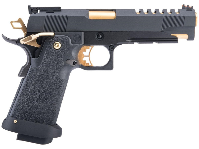 AW Custom HX27 Hi-CAPA Gas Blowback Airsoft Pistol (Model: 5.1 / Black & Gold)