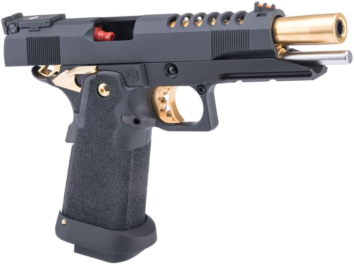 AW Custom HX27 Hi-CAPA Gas Blowback Airsoft Pistol (Model: 5.1 / Black & Gold)