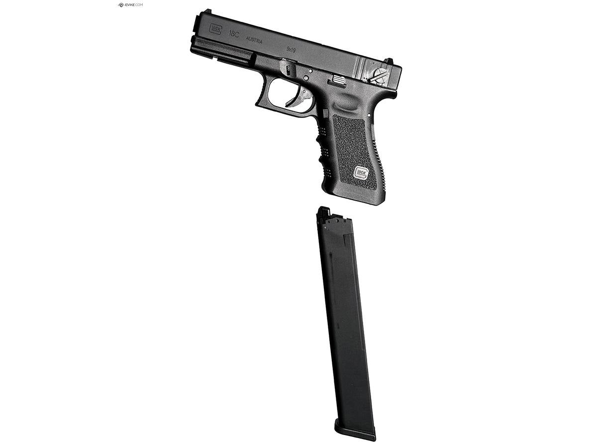 Elite Force Fully Licensed GLOCK 18C Select Fire Semi / Full Auto Gas Blowback Airsoft Pistol w/ Extended Mag